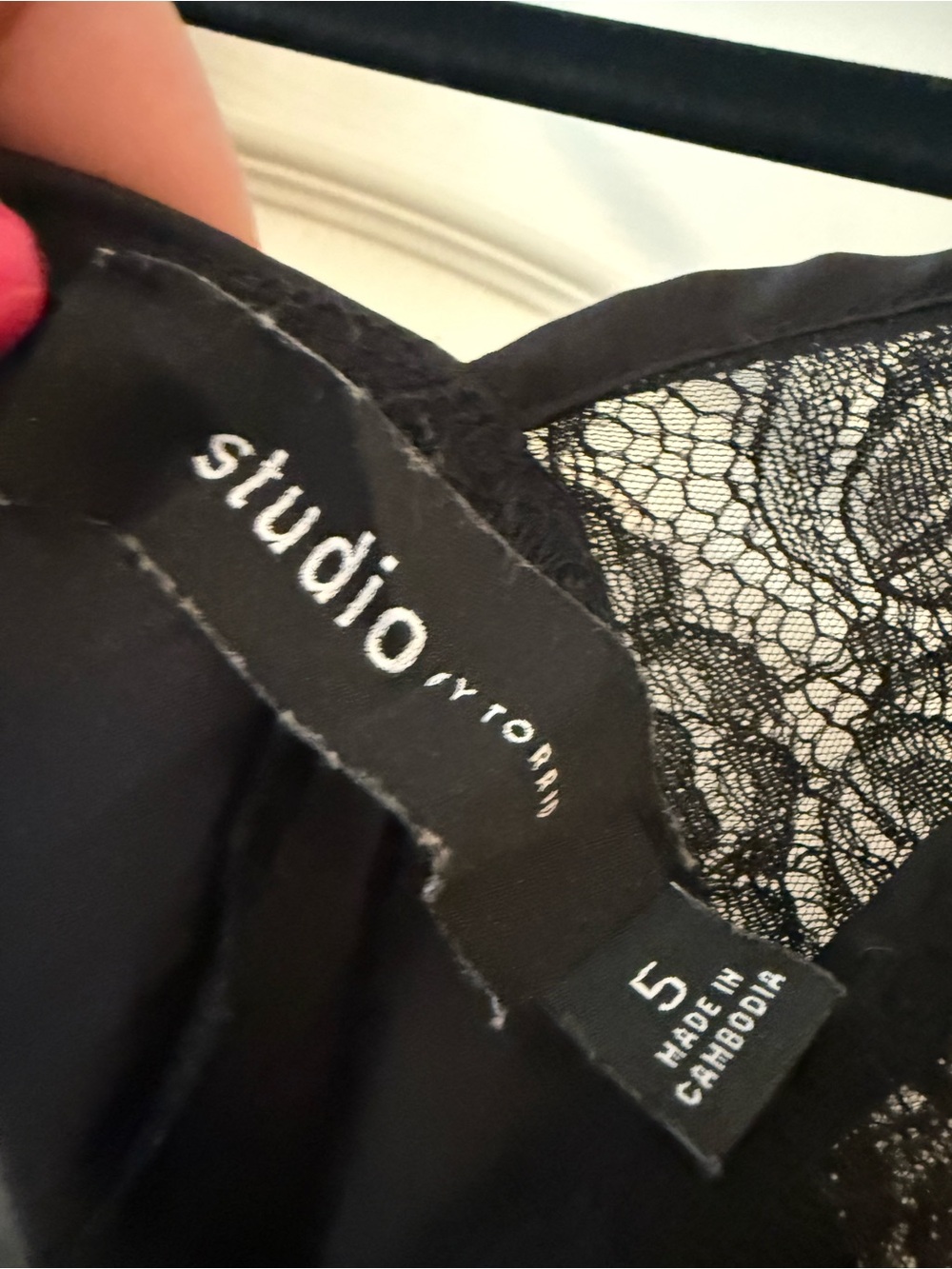 torrid Black Lace Blouse with Bow - Picture 3 of 4